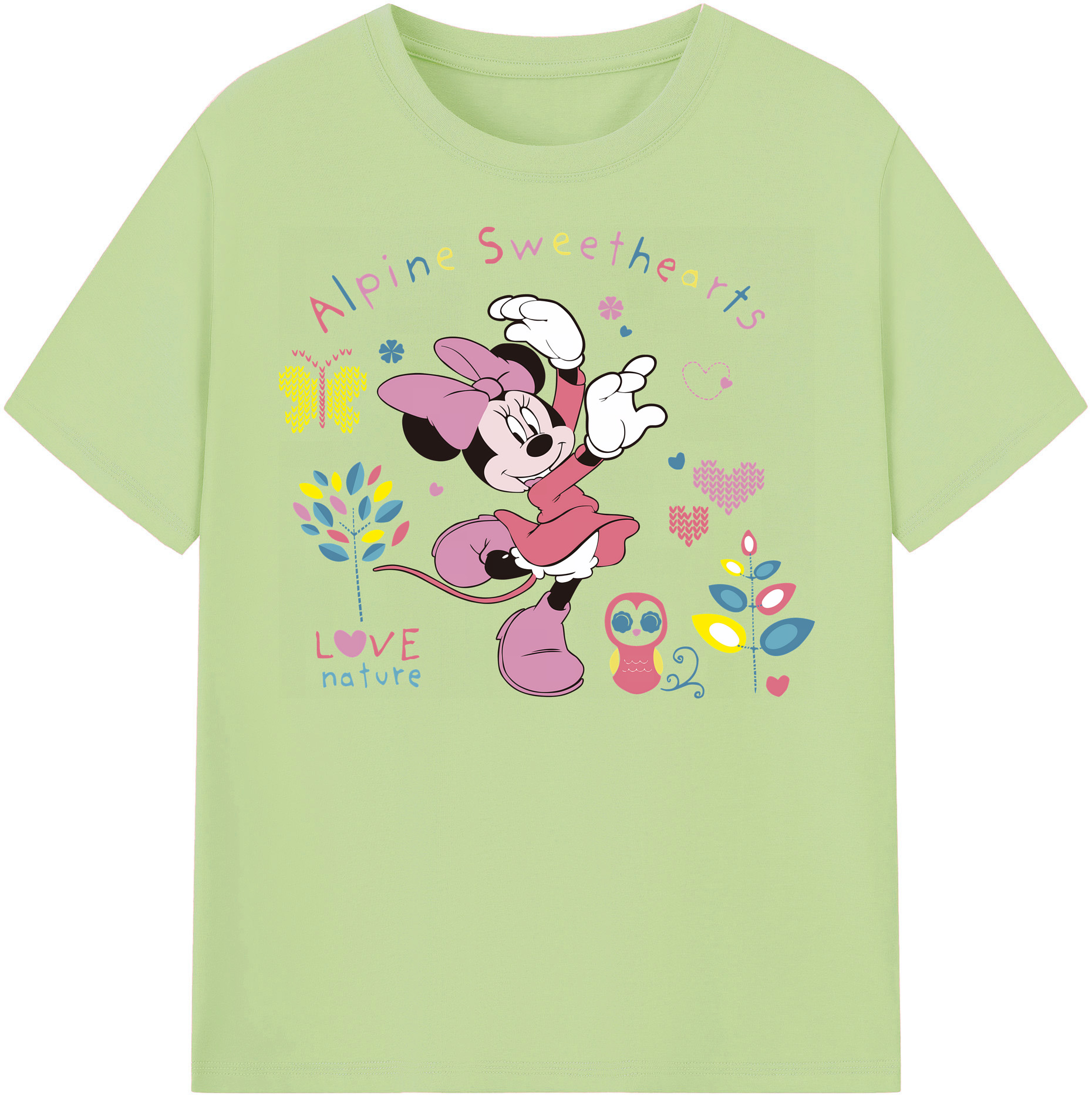 （画像用） ミッキーマウス Mickey Mouse 綿100％半袖Tシャツ（フロントプリント）